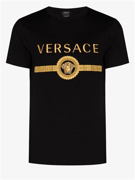 t shirt uomo versace logo|versace collection t shirt.